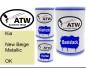 Preview: Kia, New Beige Metallic, OK: 500ml Lackdose + 500ml Klarlack + 250ml Härter - Set, von ATW Autoteile West.